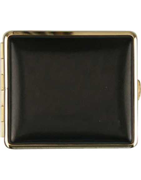 Pakketilbud med Jean Claude Flint Lighter "Dustin" Sort/Guld + Vom Hofe cigaretetui i sort/guld og ægte læder