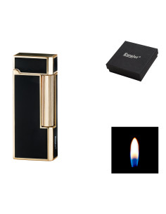 Eurojet Milano flint lighter i guld og sort farve 2