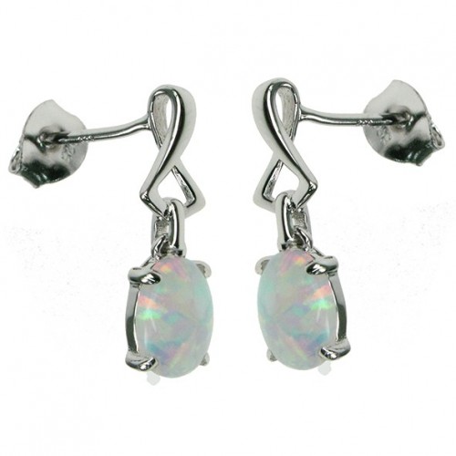 Oval - Sne opal (vedhæng)