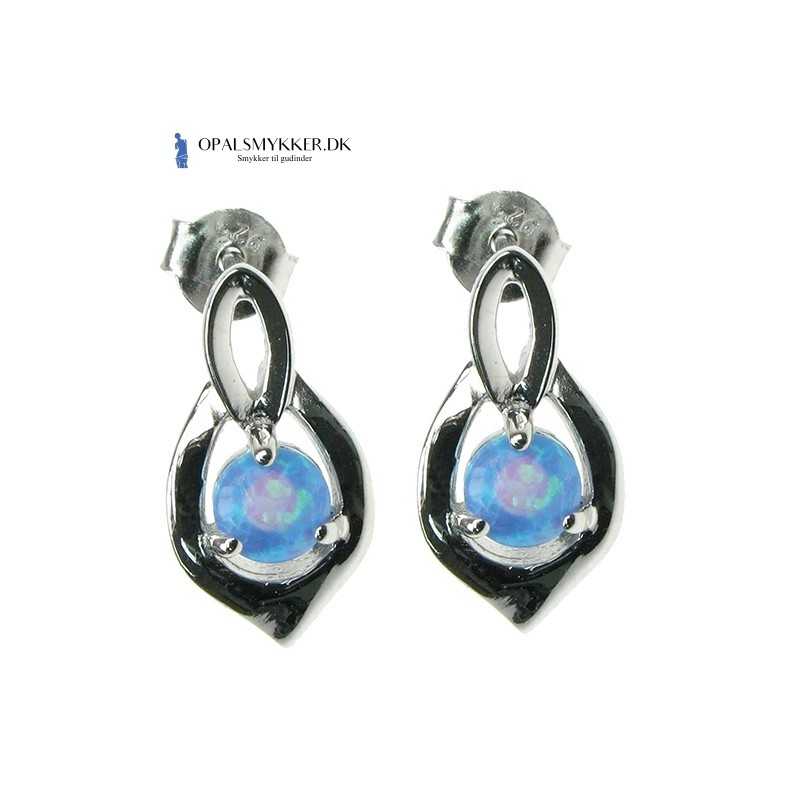 Skjold - Blå Opal (øreringe)