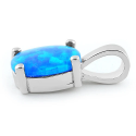 Ikaria - Opal smykke vedhæng med blå opal sten, 925 Sterling sølv & rhodium belægning Ikaria - Opal smykke vedhæng med blå opal sten, 925 Sterling sølv & rhodium belægning