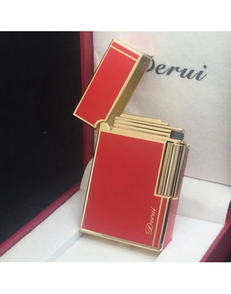 Luigi Ricci flint kvalitets lighter Collector Edition af Derui - Sort og Rød farve