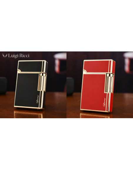 Luigi Ricci flint kvalitets lighter Collector Edition af Derui - Sort og Rød farve