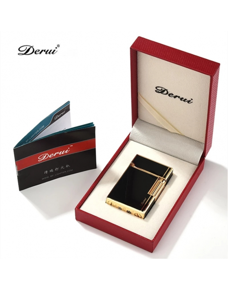 Luigi Ricci flint kvalitets lighter Collector Edition af Derui - Sort og Rød farve