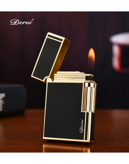 Luigi Ricci flint kvalitets lighter Collector Edition af Derui - Sort og Rød farve