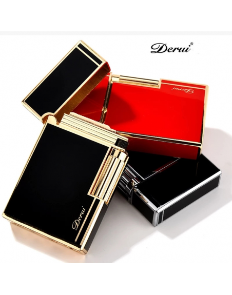Luigi Ricci flint kvalitets lighter Collector Edition af Derui - Sort og Rød farve