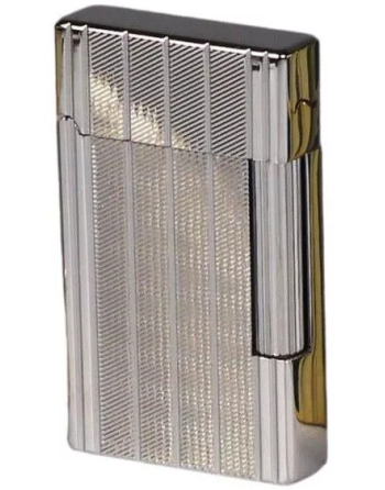 Sky kvalitets lighter i sølv med lodrette striber og mønster