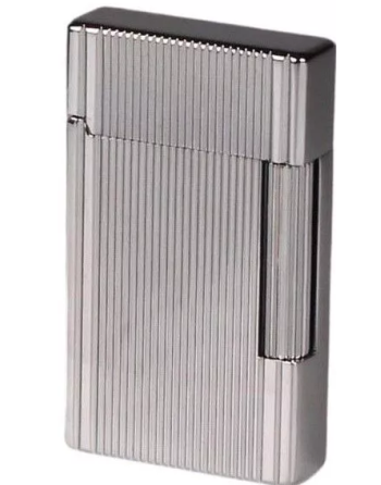 Sky kvalitets lighter i sølv med lodrette striber -...