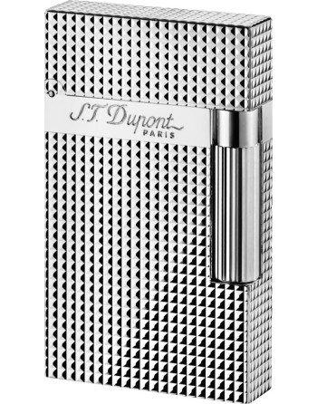 Dupont lighter Ligne 2 sølv carrè 16484 flint