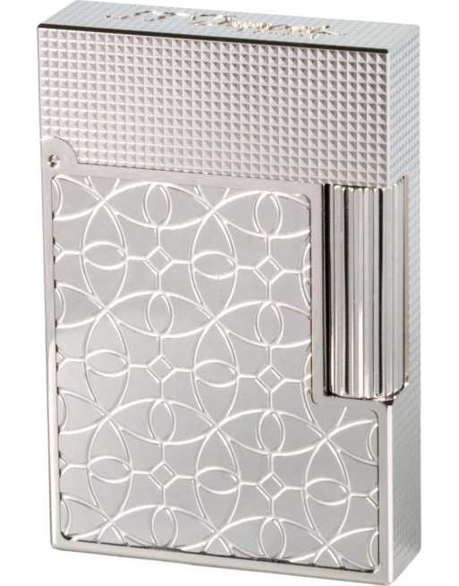 Dupont Lighter Ligne 2 Small Platinum Arabesque C18603 Sz