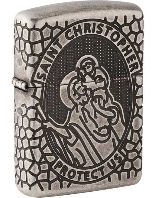 Se Zippo lighter "Saint Christopher" limited edition hos OpalSmykker.dk