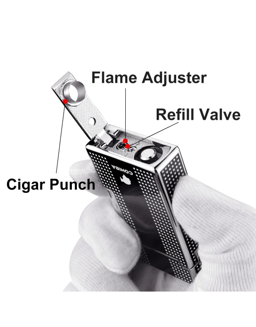 Derui sort cigar-og cigaret Jet flint kvalitets...