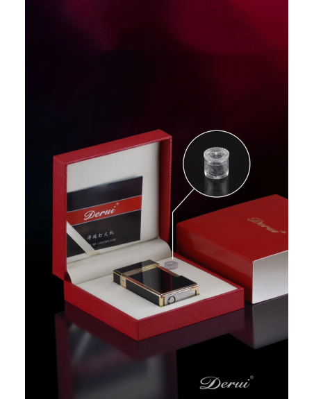 Luigi Ricci "Havana" jet lighter af Derui i sort/guld cigar-og cigaret kvalitets lighter og stormlighter med cigar punch