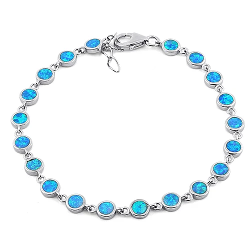 Kefalonia opal armbånd med blå opal sten